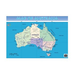 JAS-0365170 - JASART KIDS WALL CHART 740x495mm, Australian Map
